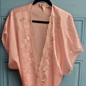 Vintage Lace Trim Christian Dior Robe
